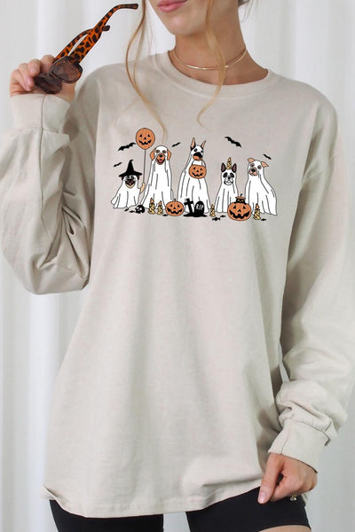 Halloween Ghost Dog LS Tee