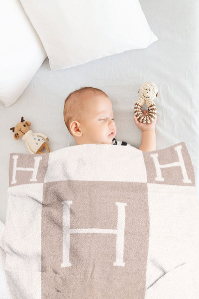 H Patterned Reversible Kids Blanket