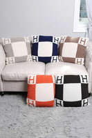 H Patterned Pillow Cover