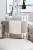 H Patterned Pillow Cover