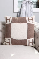 H Patterned Pillow Cover