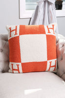 H Patterned Pillow Cover