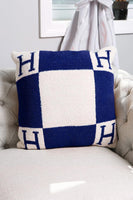 H Patterned Pillow Cover