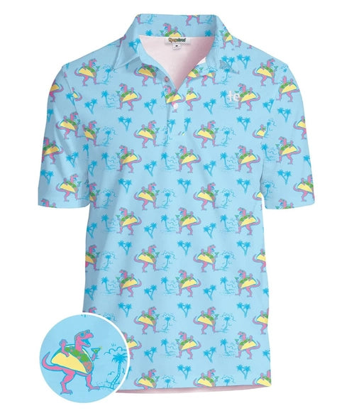 Tacosaurus Golf Polo