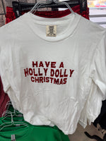 Holly Dolly Christmas LS Tee