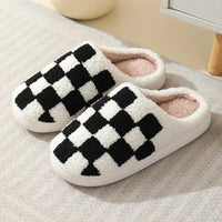 Checkered Winter Fleece Slipper