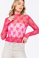LS Floral Lace Top