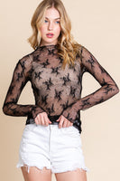 LS Floral Lace Top