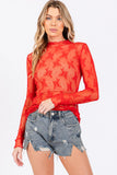 LS Floral Lace Top