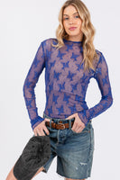 LS Floral Lace Top