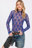 LS Floral Lace Top