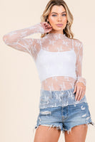 LS Floral Lace Top