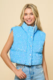 Sequin Puffer Vest