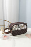 Checkered Clear Cosmetic Makeup Bag