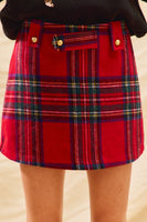 Christmas Checkered Plaid Holiday Skorts