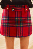 Christmas Checkered Plaid Holiday Skorts