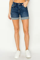 High Rise Cuffed Shorts