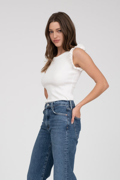Ruffle Sleeveless Top
