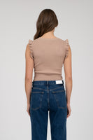 Ruffle Sleeveless Top