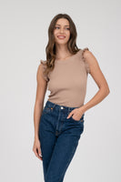 Ruffle Sleeveless Top