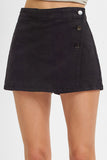 High Rise Button Down Skort