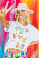 SUMMER DRINKS COLLAGE GRAPHIC TEE