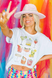 SUMMER DRINKS COLLAGE GRAPHIC TEE