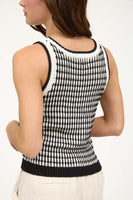 Black & White Sleeveless Sweater