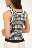 Black & White Sleeveless Sweater