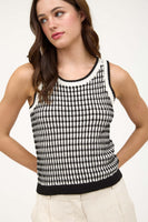 Black & White Sleeveless Sweater