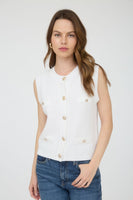 Gold Button Sweater Vest