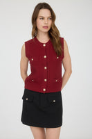 Gold Button Sweater Vest