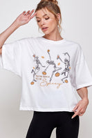 Halloween Skeleton Crop Top