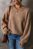 Round Neck Pearl Sweater