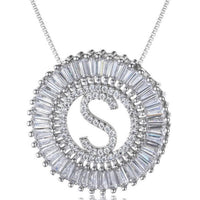 Initial Pendant Sunburst Necklace
