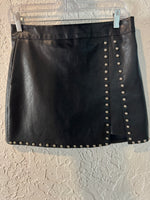 Black Leather Skort