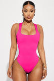 Double Layered Backless Bodysuit