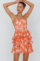 SLEEVELESS MID DRESS ORANGE