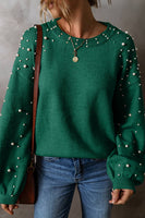 Round Neck Pearl Sweater