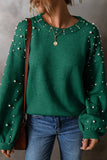 Round Neck Pearl Sweater