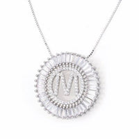Initial Pendant Sunburst Necklace