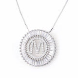 Initial Pendant Sunburst Necklace