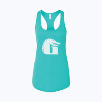 Women's Gator Waders Logo Tank Aqua