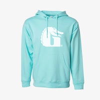 Gator Waders Logo Hoodie Aqua